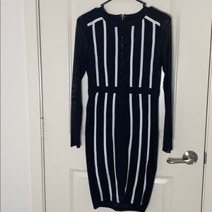 Black striped dress - size medium